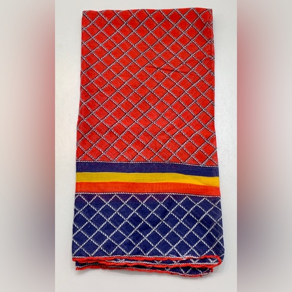 Vintage 1970s 100% Silk DANIEL LA FORET 20” x 20” Scarf Bandanna Kerchief Wrap - Picture 6 of 12